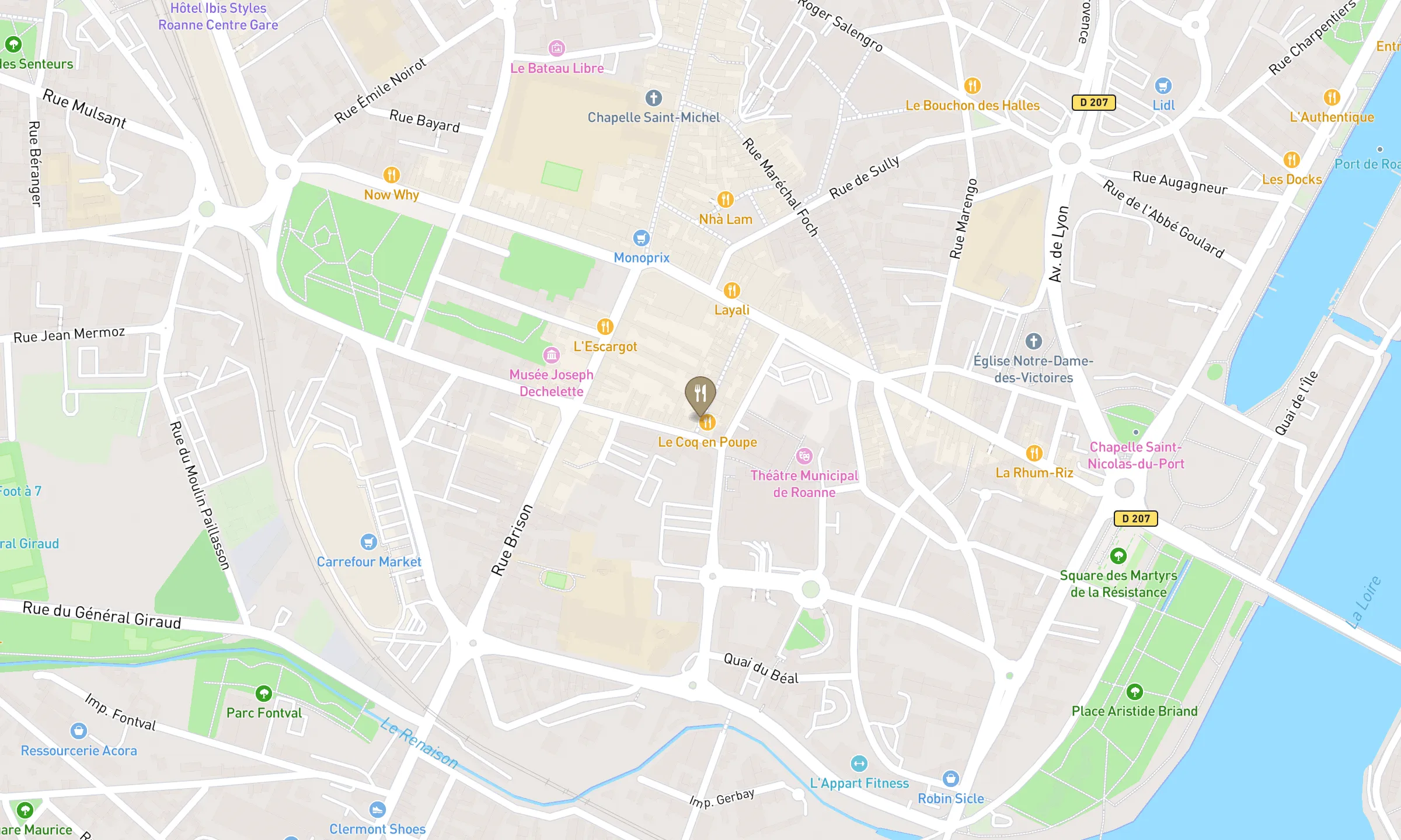 Plan d’accès : 30 Rue Victor Basch, 42300 Roanne, France